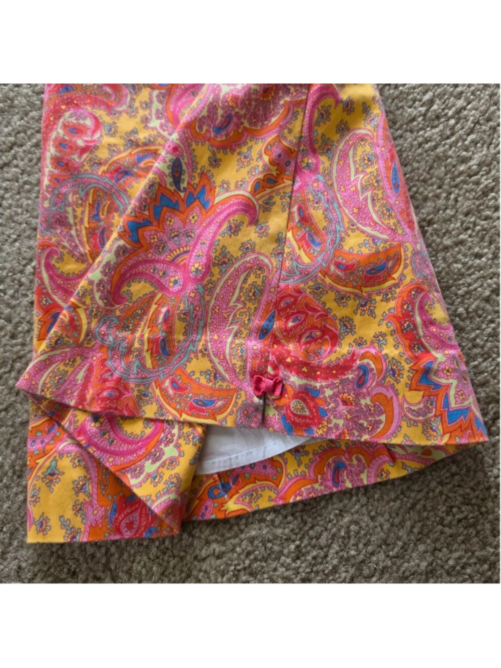 Baby Ralph Lauren Casual Dress 18 Months Yellow Pink Paisley
